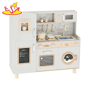تصميم جديد معكرون لعبة مطبخ خشبية لطيفة للأطفال W10C582